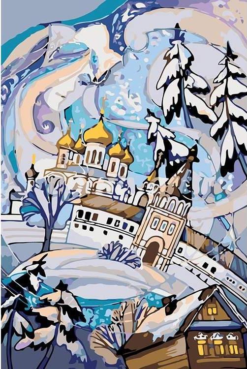 

Картина по номерам Живопись по Номерам Зима-красавица, 40x60, Зима-красавица