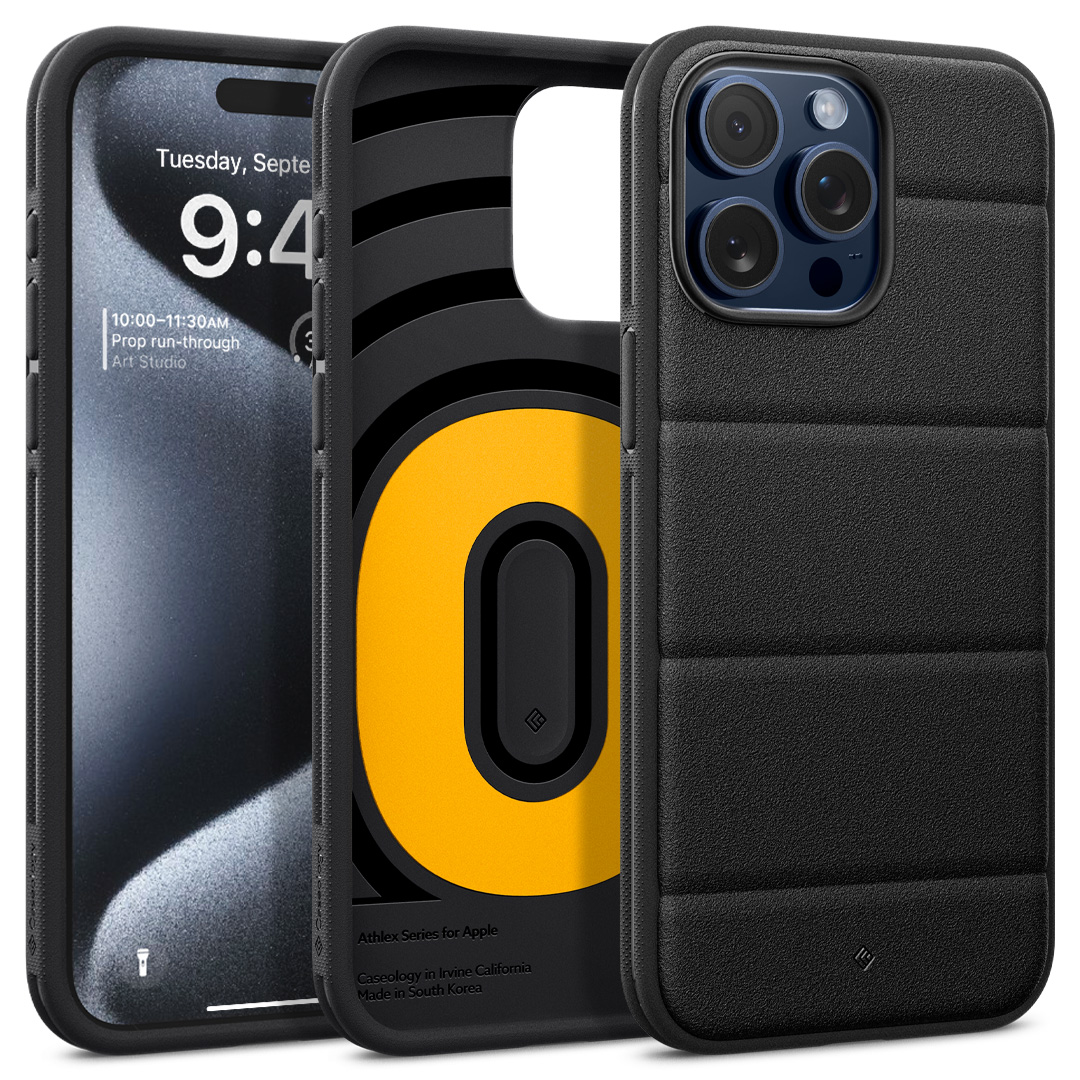 Защитный чехол Spigen Caseology Athlex для iPhone 15 Pro, черный, ACS06758