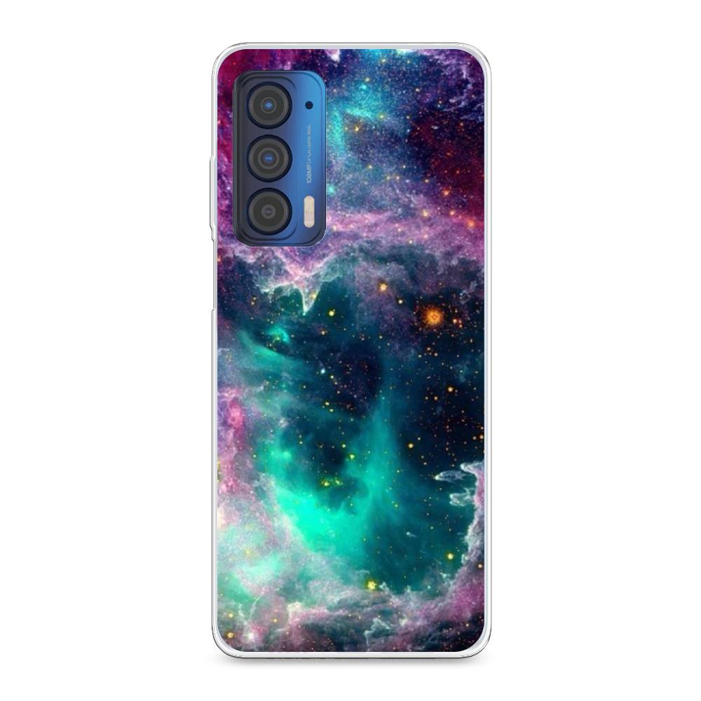 

Чехол для Motorola Edge (2021) "Звездные облака", Розовый;бежевый, 242950-2