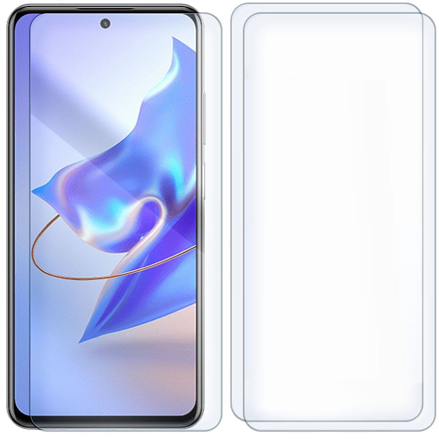

Комплект из 3-x защитных гибридных стекол ZTE V40 Pro
