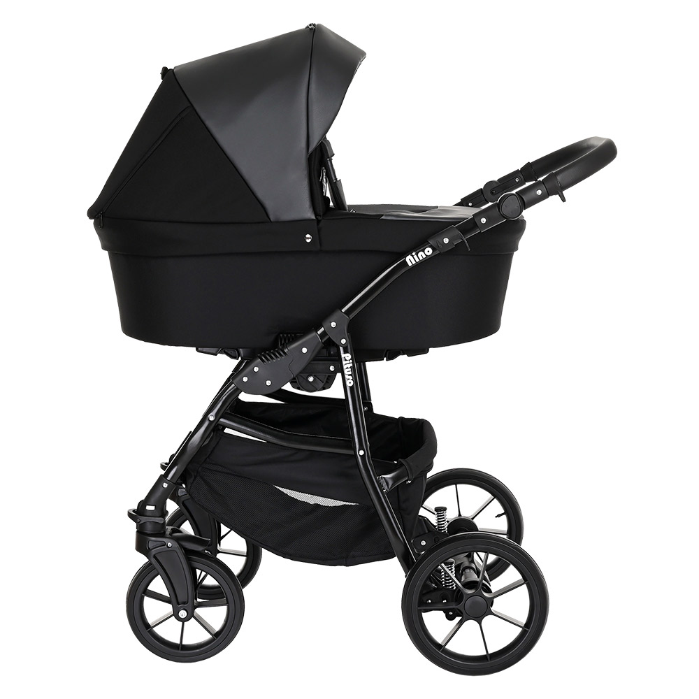 

Коляска 2 в 1 Pituso Nino Black+Кожа Black, Nino