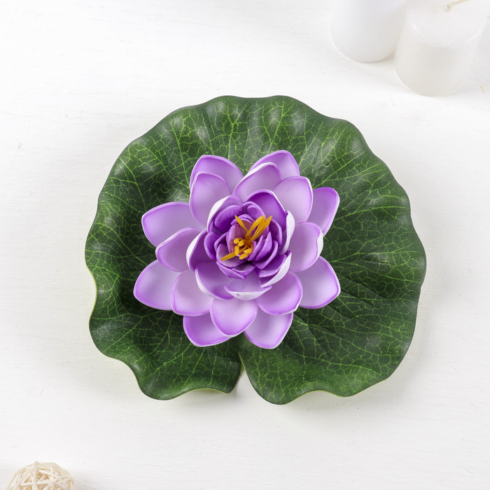 

Декор "Кувшинка плавающая" d-17 см, микс, Зеленый;фиолетовый
