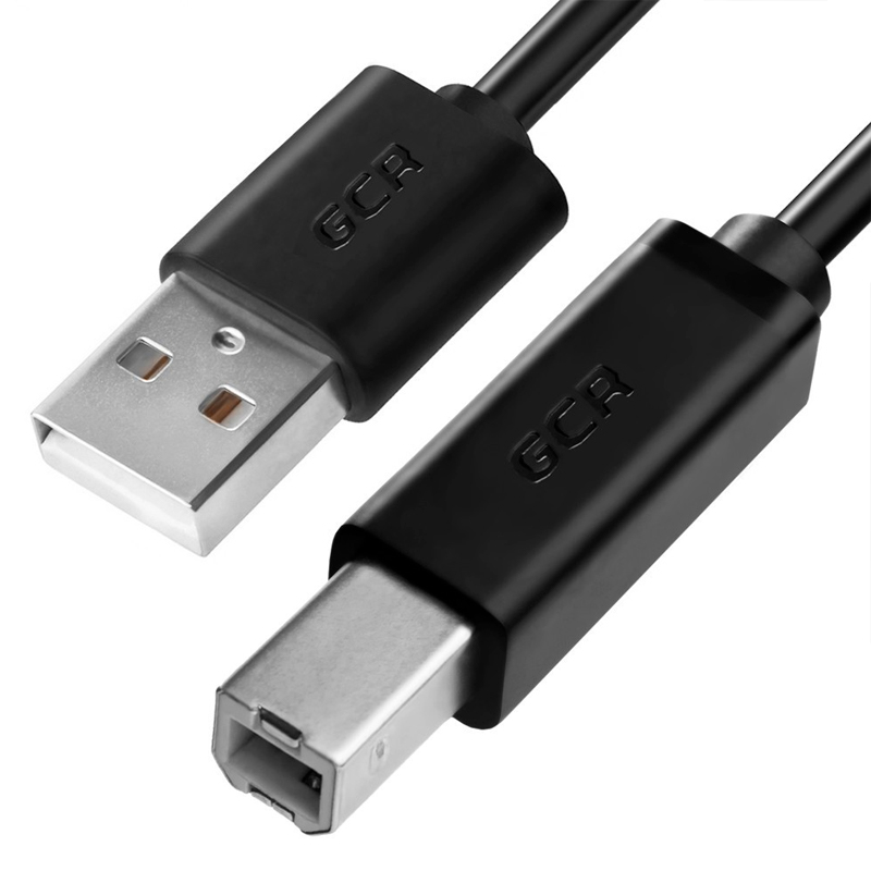 Кабель Greenconnect USB A - USB B вилка-вилка 1.8м (GCR-UPC5M-BB2S-1.8m) черный