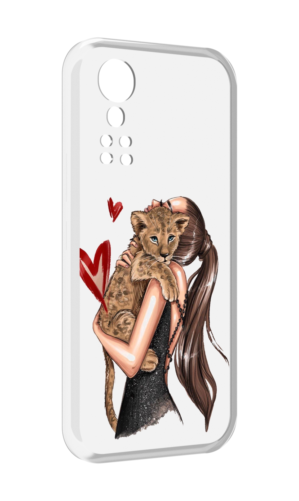 

Чехол MyPads Кошачья-любовь для ZTE Axon 30 5G / Axon 30S, Прозрачный, Tocco
