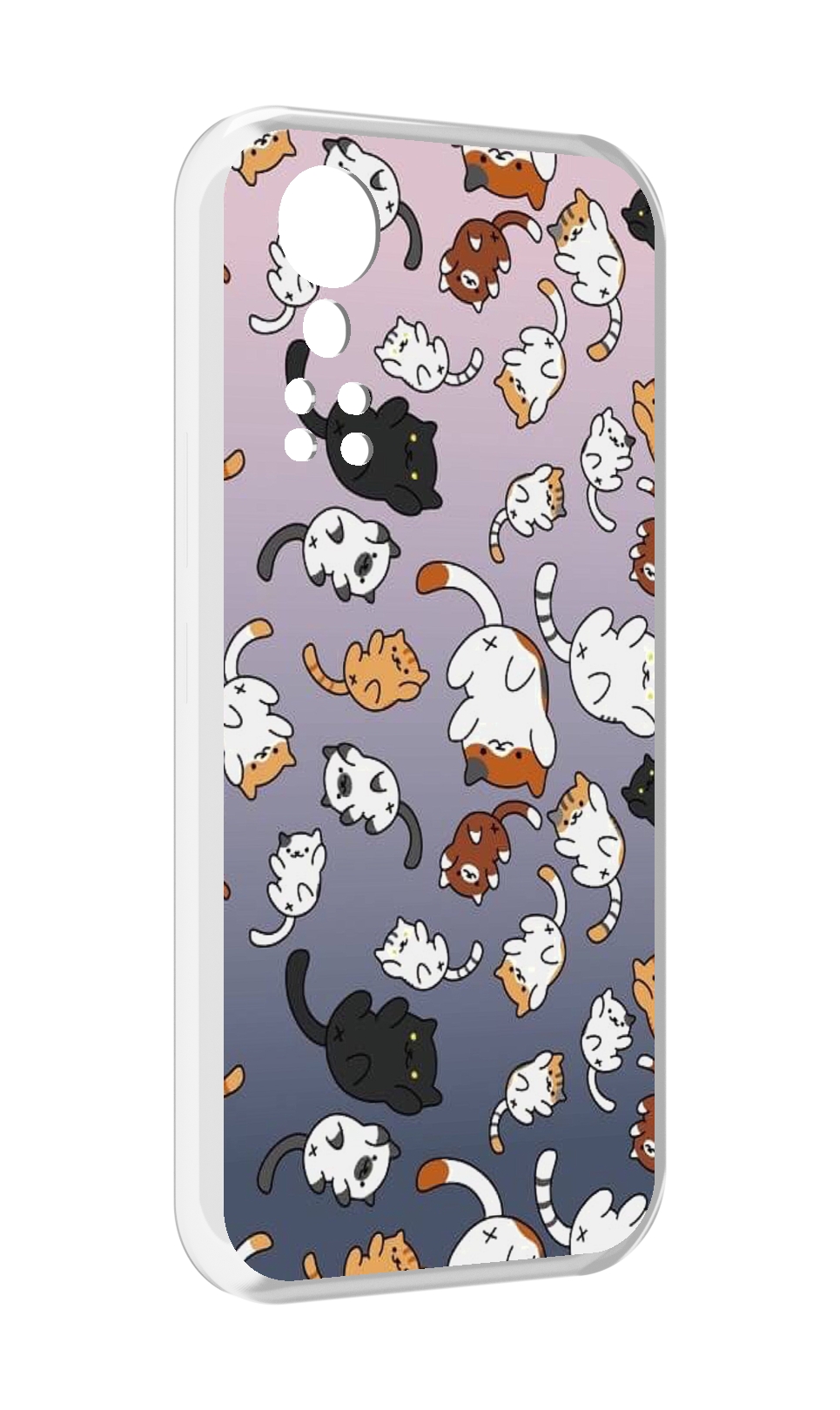 

Чехол MyPads Котики-летают для ZTE Axon 30 5G / Axon 30S, Прозрачный, Tocco