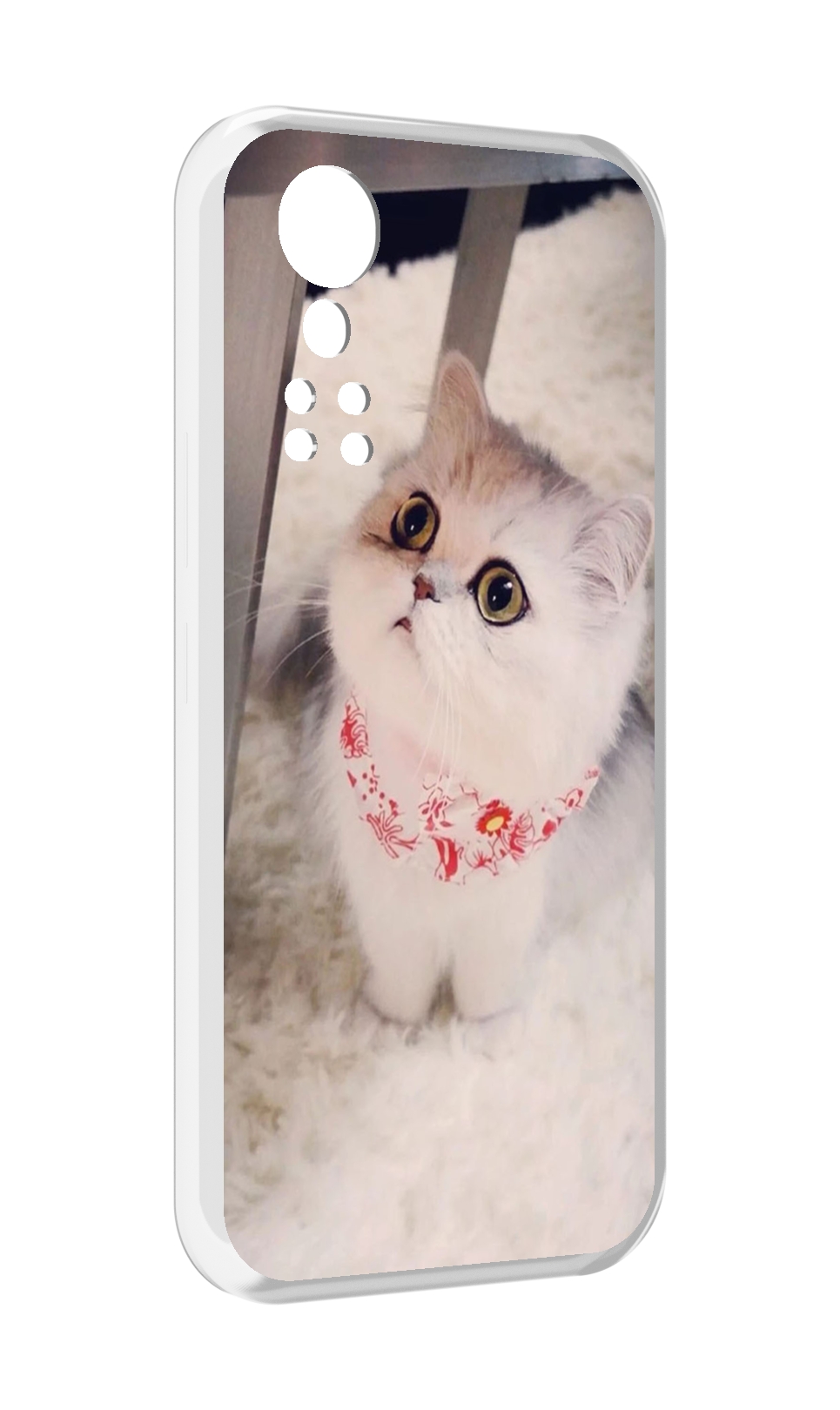

Чехол MyPads Котеночек женский для ZTE Axon 30 5G / Axon 30S, Прозрачный, Tocco