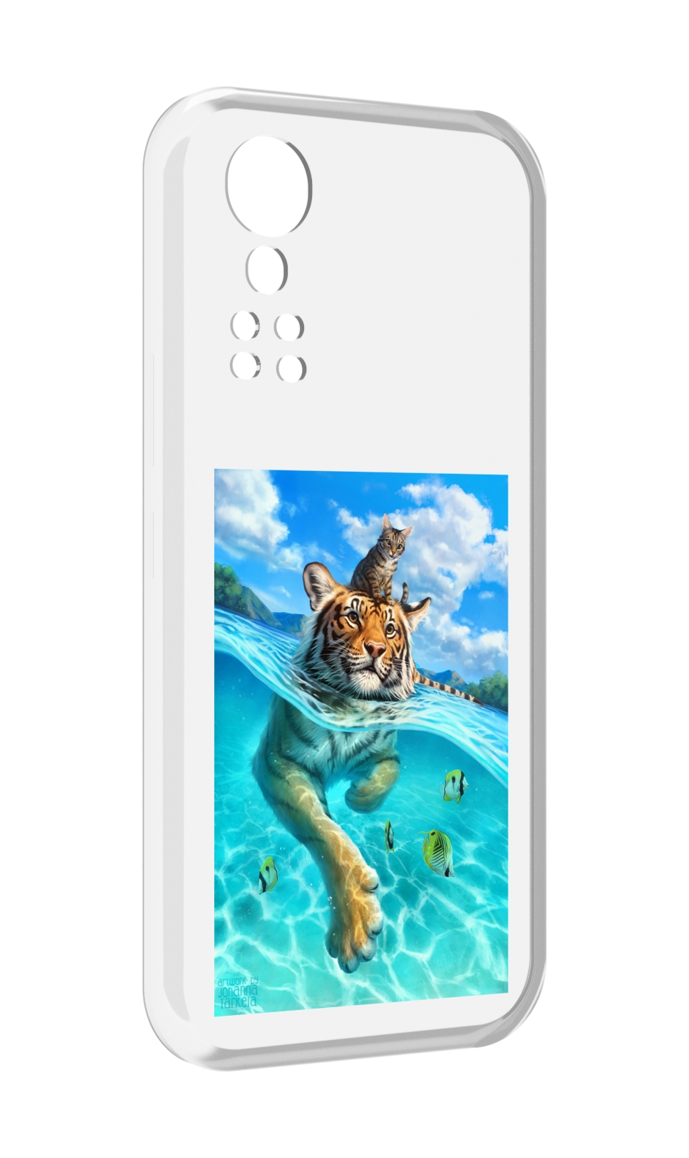 Чехол MyPads Кот-на-тигре для ZTE Axon 30 5G / Axon 30S