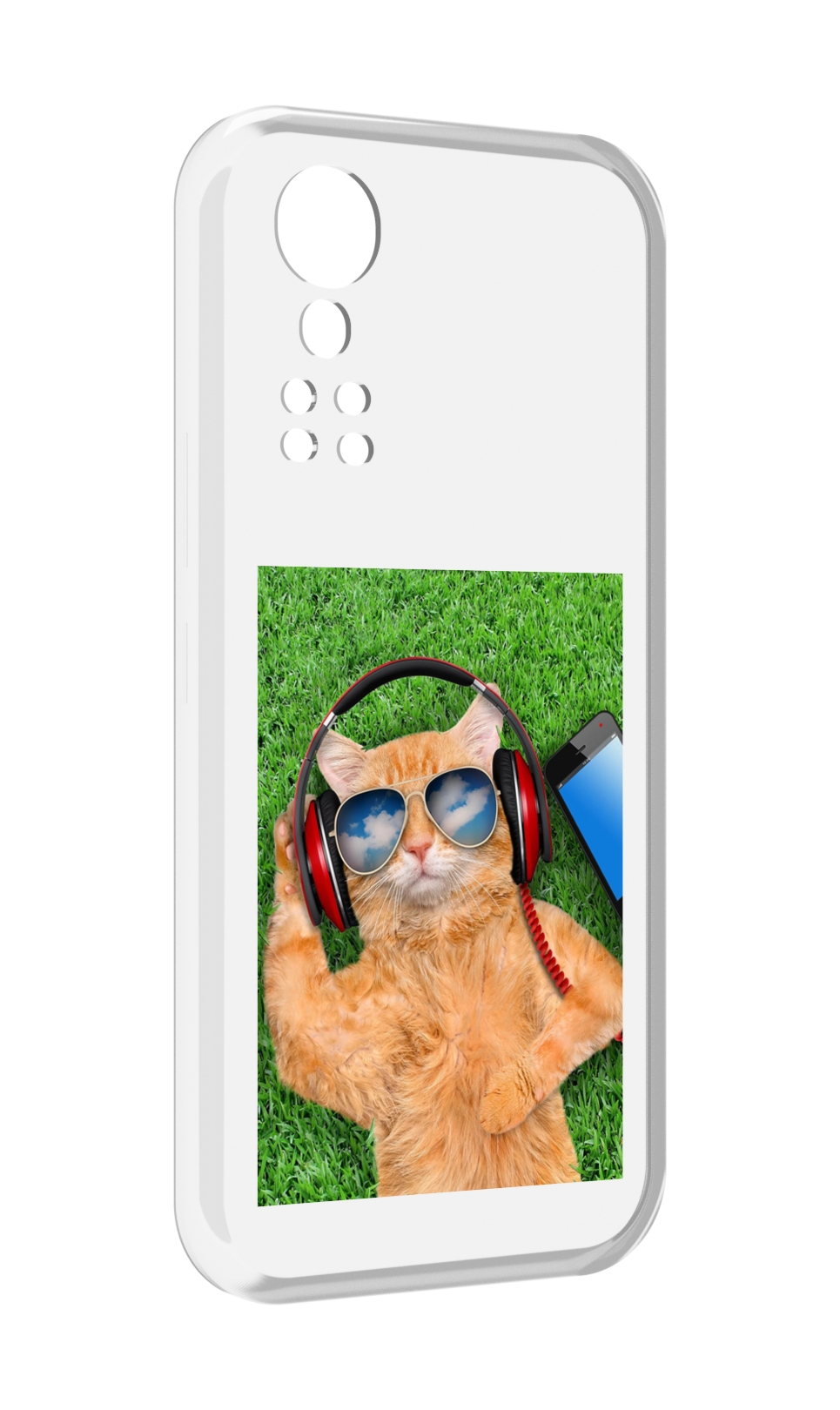 

Чехол MyPads Кот-кайфарик для ZTE Axon 30 5G / Axon 30S, Прозрачный, Tocco