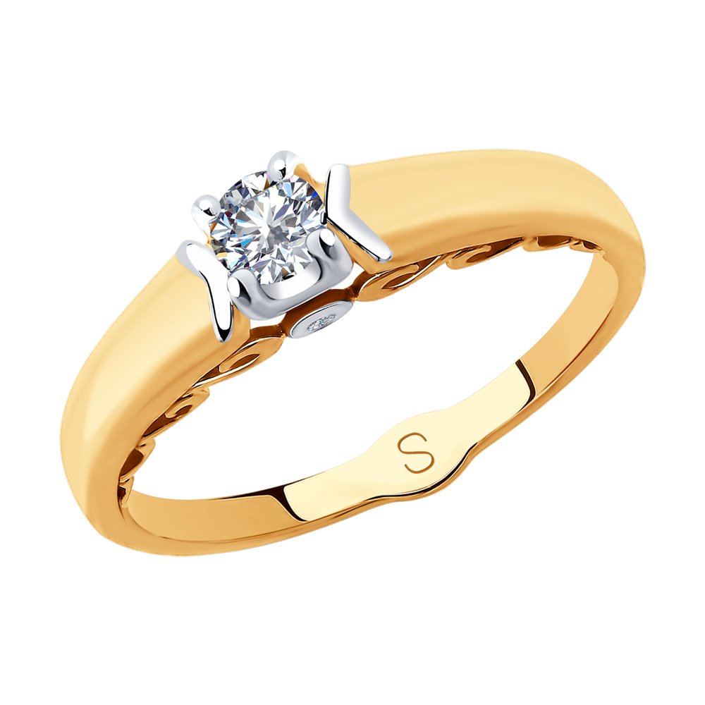 

Кольцо помолвочное из красного золота с бриллиантом р. 19 SOKOLOV Diamonds 1011853, 1011853