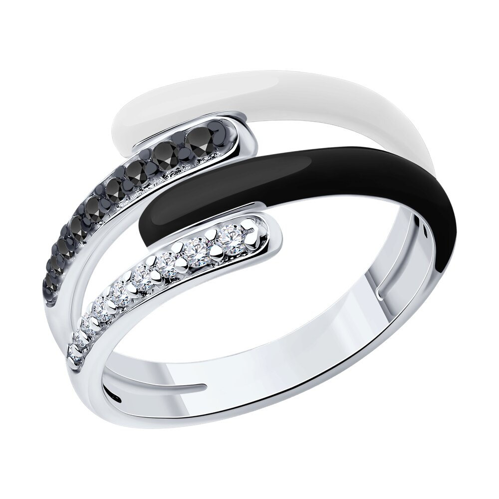 

Кольцо из серебра р. 18,5 Diamant 94-110-01740-1, фианит\эмаль, 94-110-01740-1