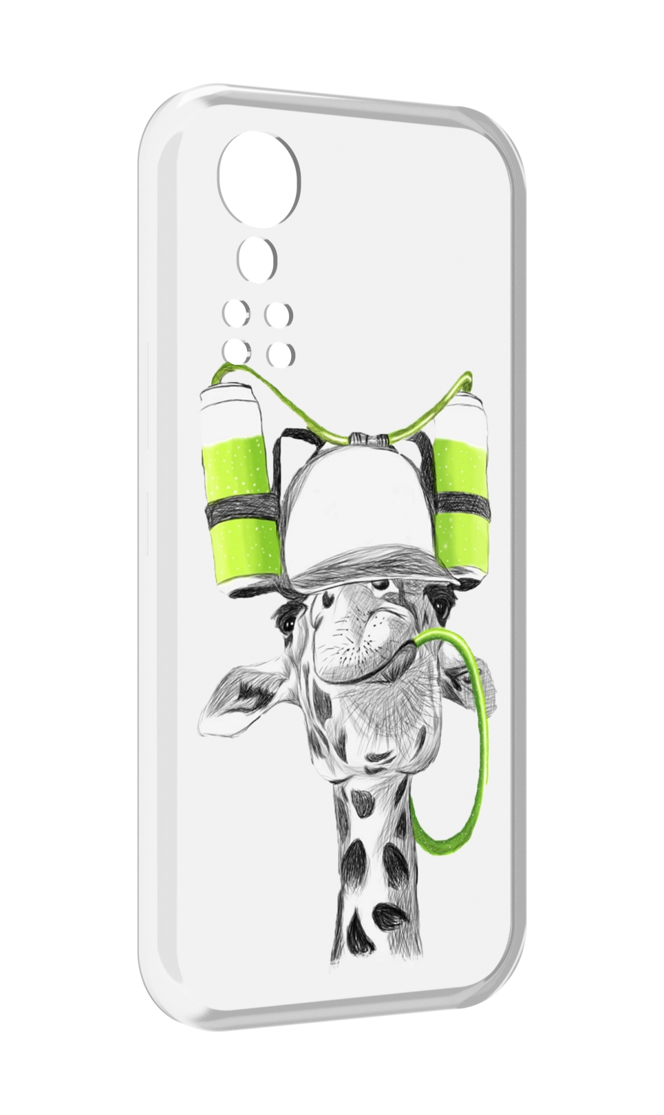 

Чехол MyPads Жираф для ZTE Axon 30 5G / Axon 30S, Прозрачный, Tocco