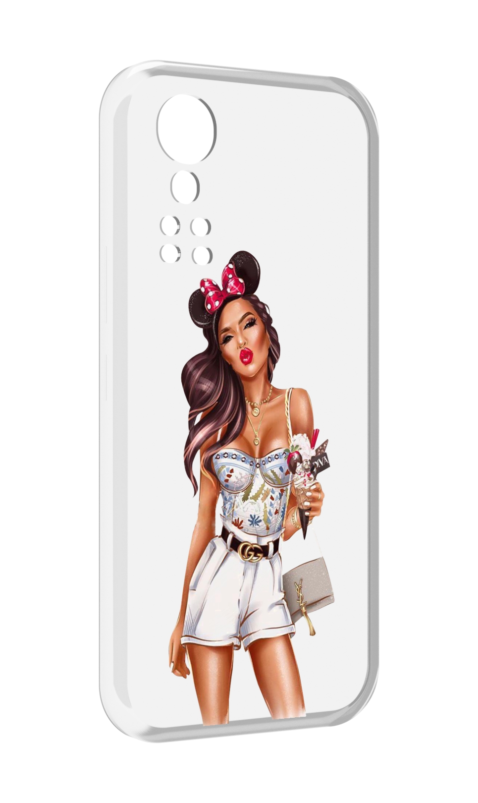 

Чехол MyPads Девушка-микки для ZTE Axon 30 5G / Axon 30S, Прозрачный, Tocco