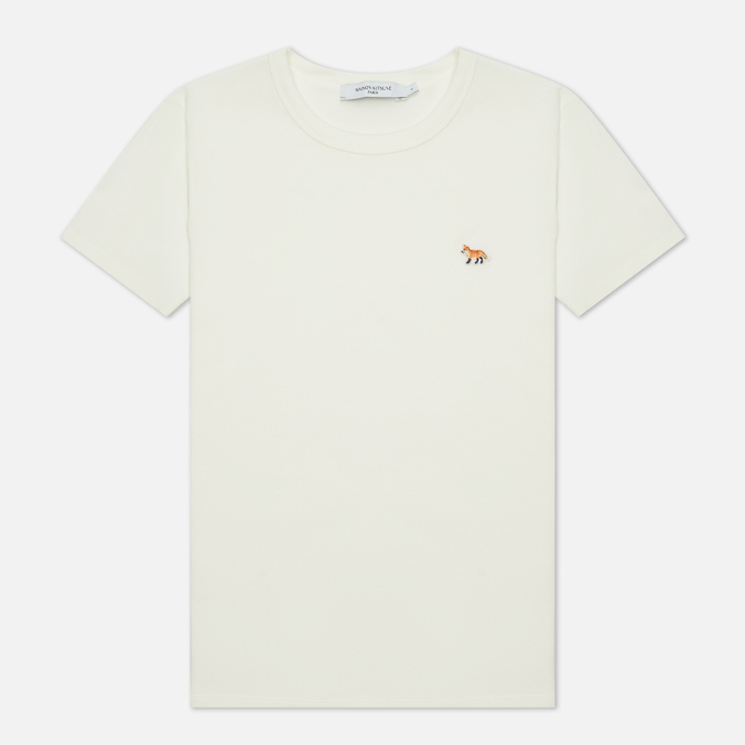 фото Футболка женская maison kitsune fw00140kj0012-p100 белая xs