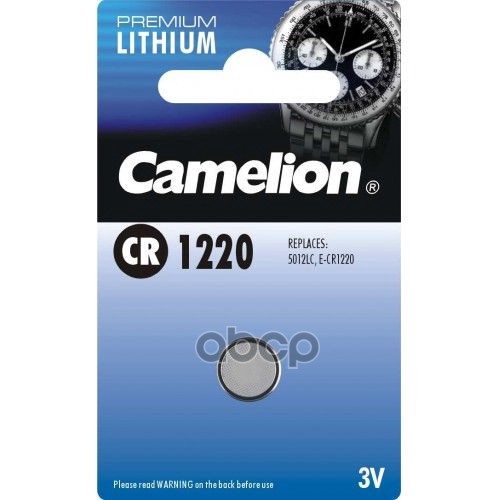 

Батарейка Литиевая Camelion Lithium Таблетка 3v Упаковка 1 Шт. Cr1220-Bp1 Camelion арт. CR