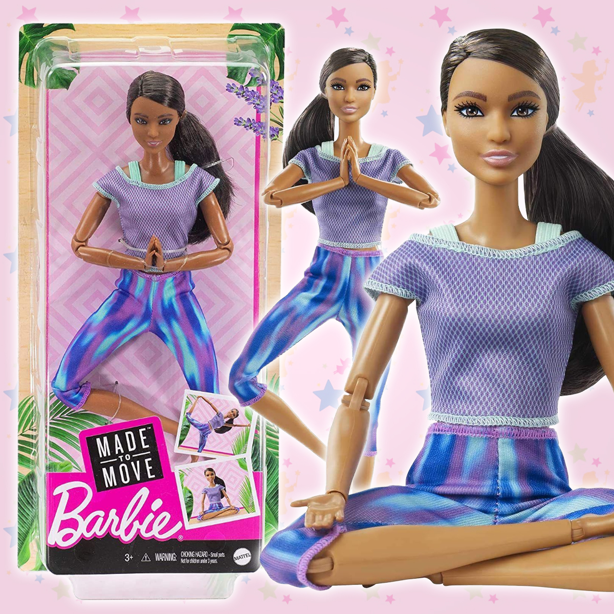 Кукла Барби Made to Move Йога Брюнетка GXF06 кукла barbie принцесса брюнетка