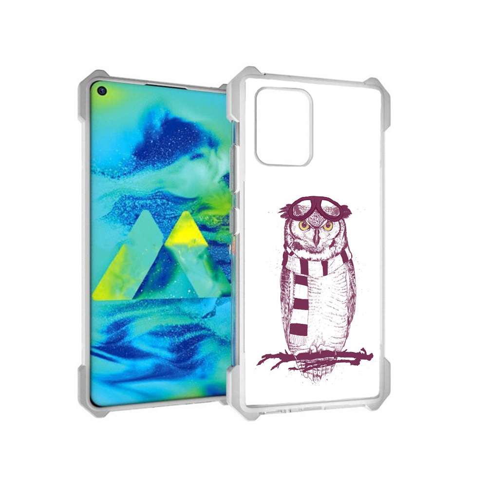 

Чехол MyPads Tocco для Samsung Galaxy S10 Lite сова-летчик (PT143840.502.612), Прозрачный, Tocco