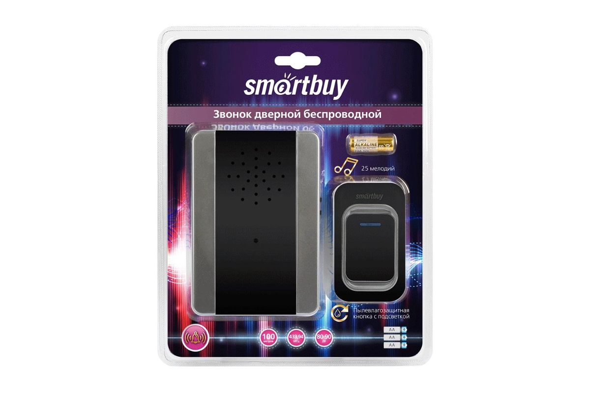 

Звонок SMARTBUY SMARTBUY SBE-11-DP6-25, Черный;серый, SMARTBUY SBE-11-DP6-25
