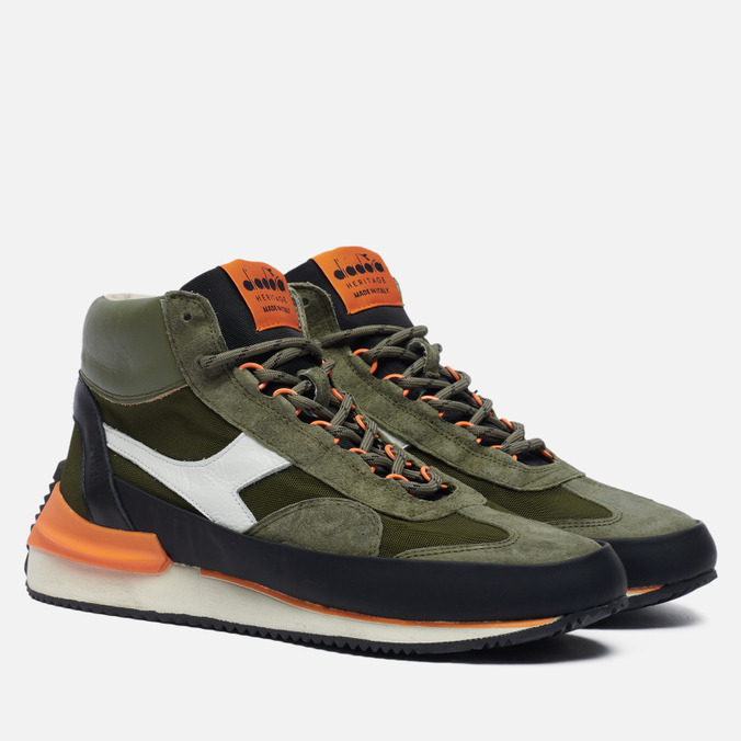 фото Кроссовки мужские diadora heritage equipe mid mad italia nubuck sw зеленые 40.5 eu