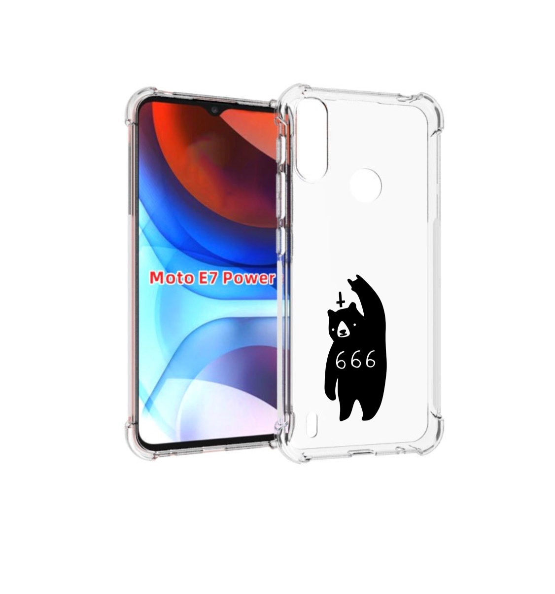 

Чехол MyPads медведь 666 для Motorola Moto E7 Power, Прозрачный, Tocco