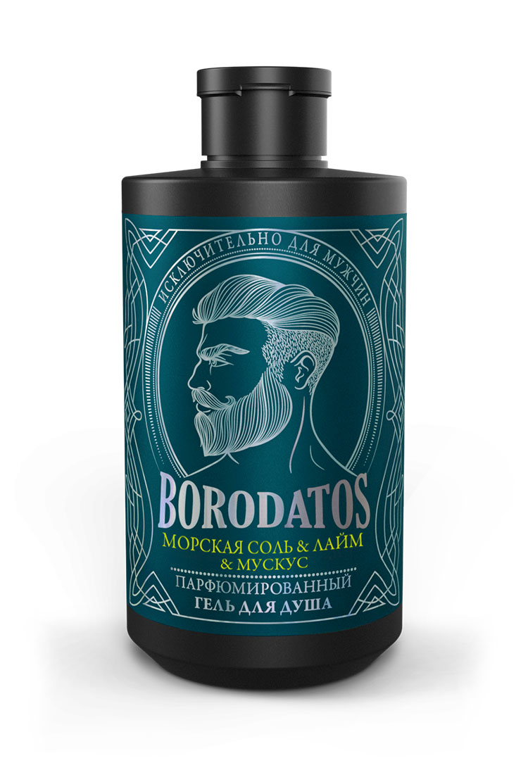 Гель для душа парфюмированный Borodatos Морская соль & Лайм & Мускус, 400 мл