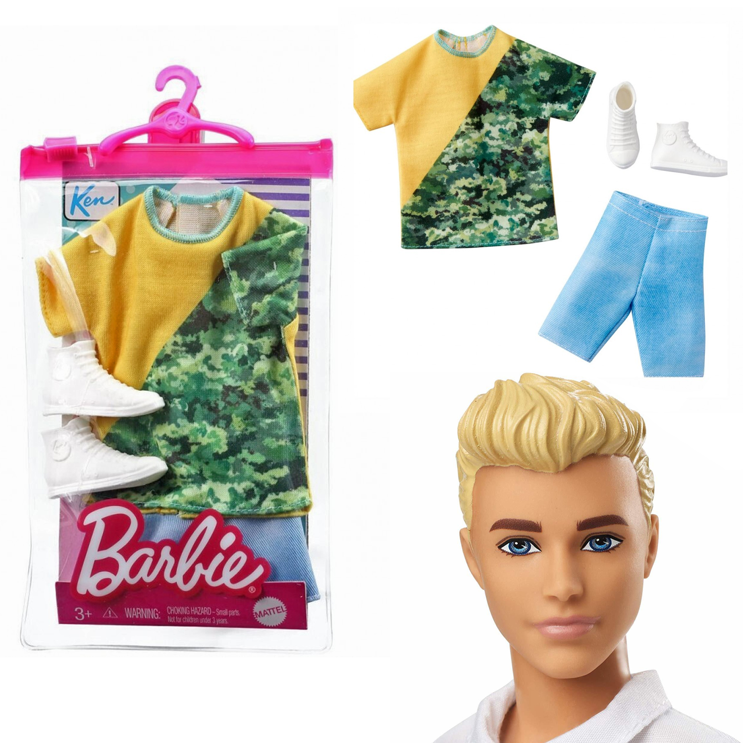 

Одежда и аксессуары для куклы Barbie Кен Барби Мода GRC78, Разноцветный