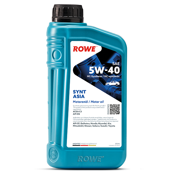 фото Моторное масло rowe hightec synt asia sae 5w-40 1л