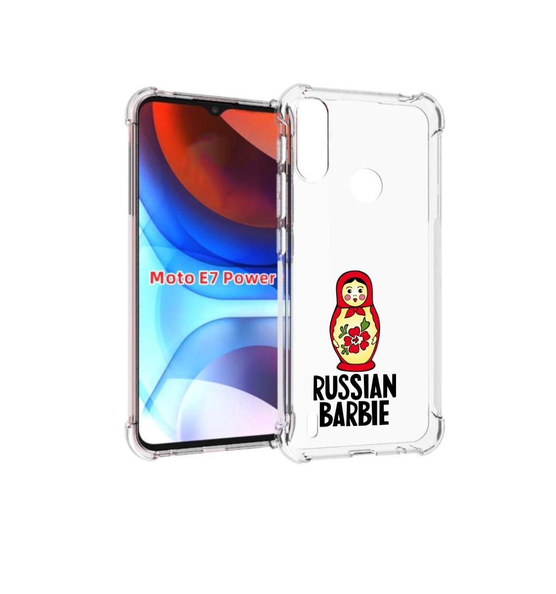 

Чехол MyPads матрешка для Motorola Moto E7 Power, Прозрачный, Tocco
