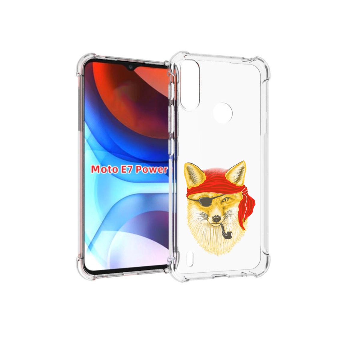 

Чехол MyPads лиса-пират для Motorola Moto E7 Power, Прозрачный, Tocco