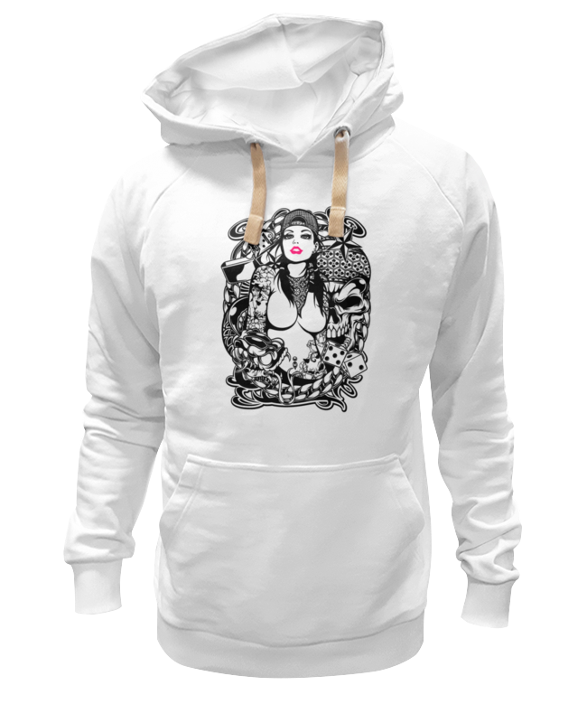 

Худи унисекс Printio Tatoo girl белое L, Белый, Tatoo girl