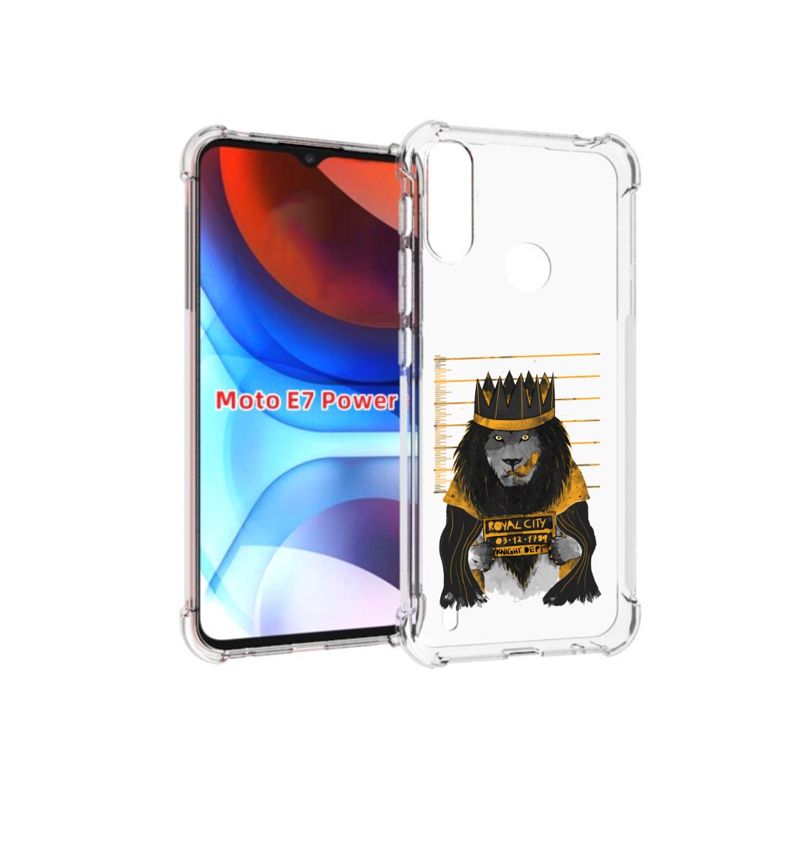

Чехол MyPads лев в законе для Motorola Moto E7 Power, Прозрачный, Tocco