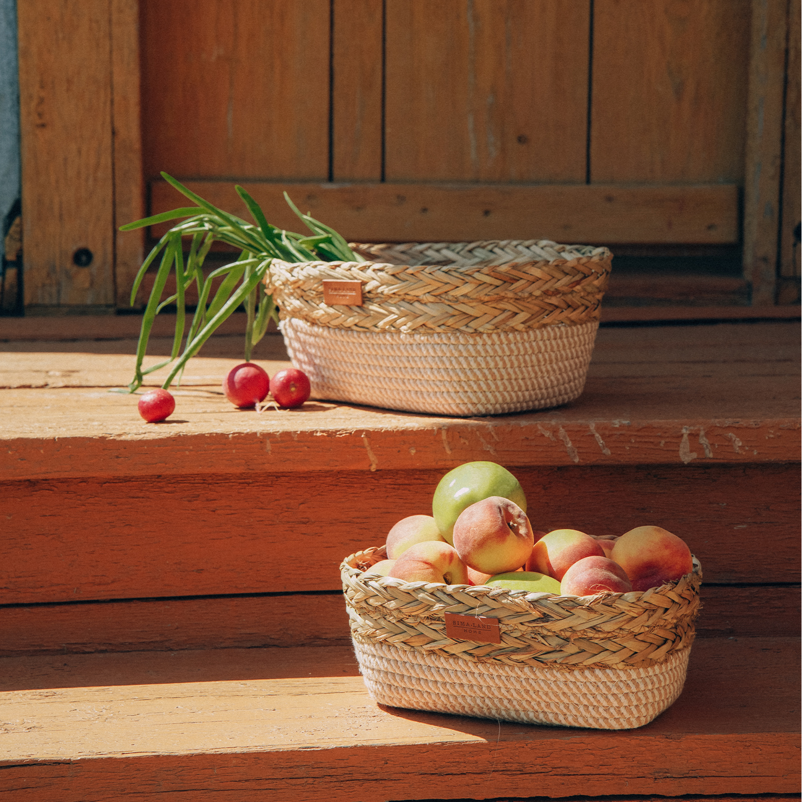 Набор корзин для хранения ручного плетения SL Home Wicker 9946532, 30х20х12 см