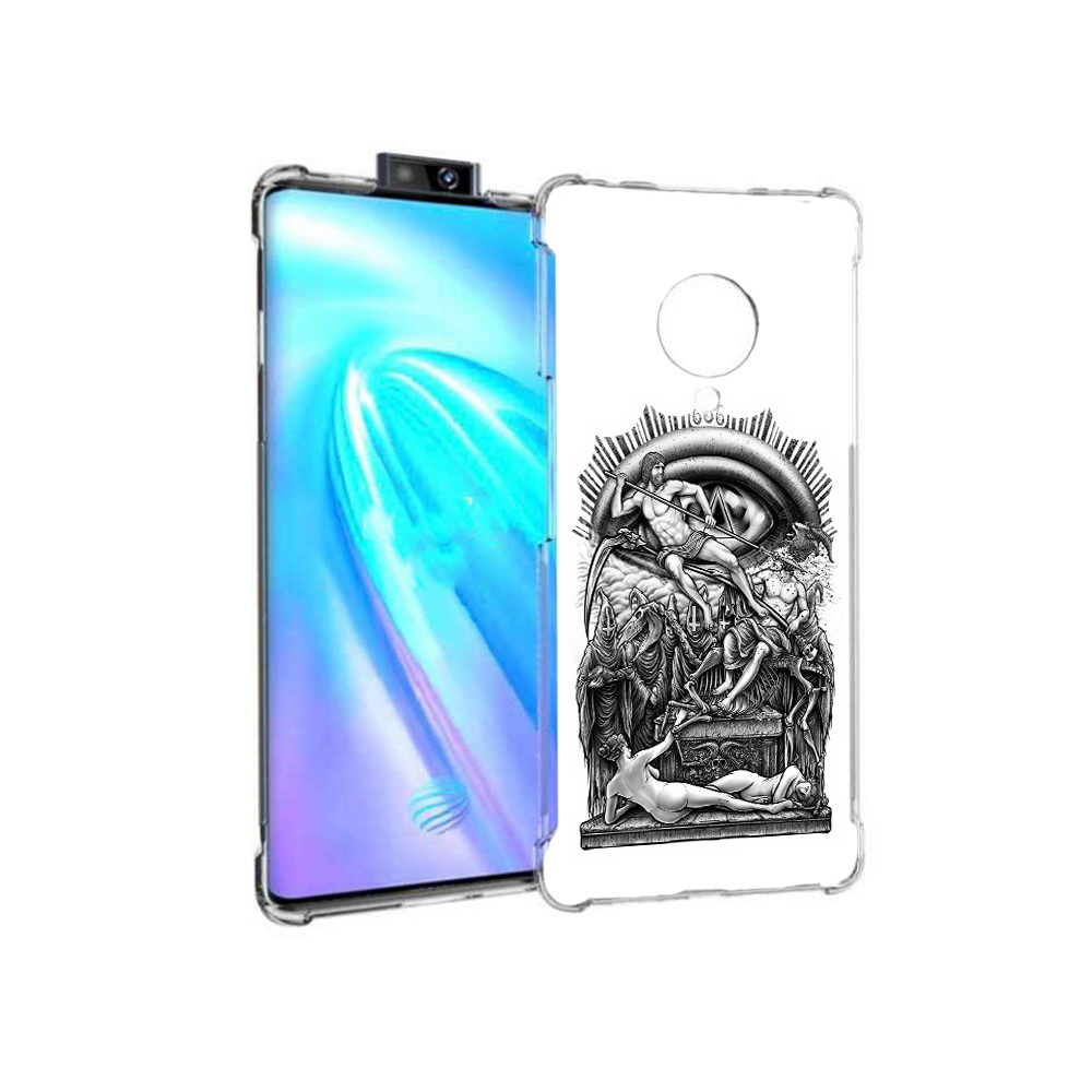 

Чехол MyPads Tocco для Vivo NEX 3 оракул черно белый (PT136035.381.528), Прозрачный, Tocco