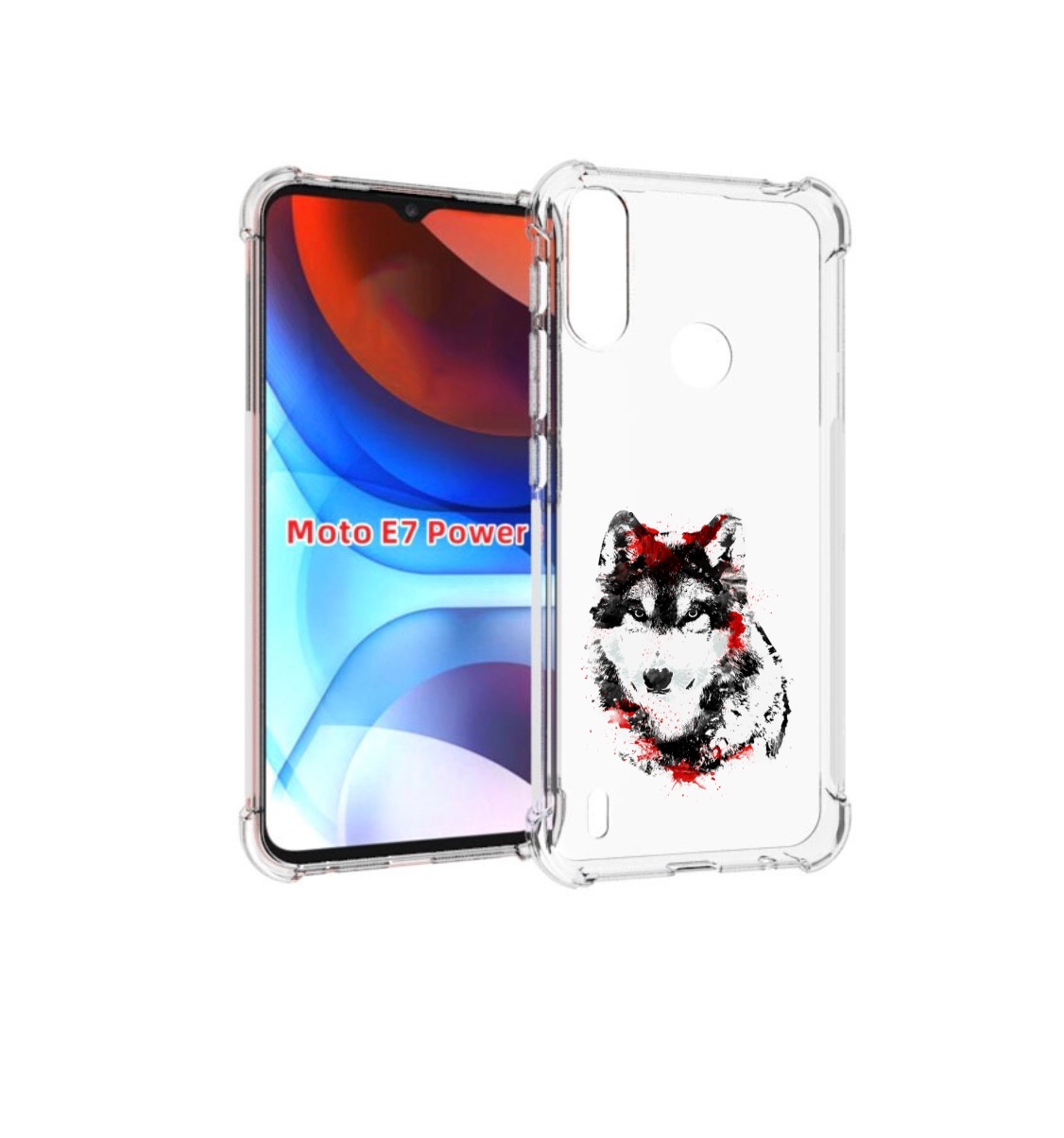 

Чехол MyPads кровавый волк для Motorola Moto E7 Power, Прозрачный, Tocco