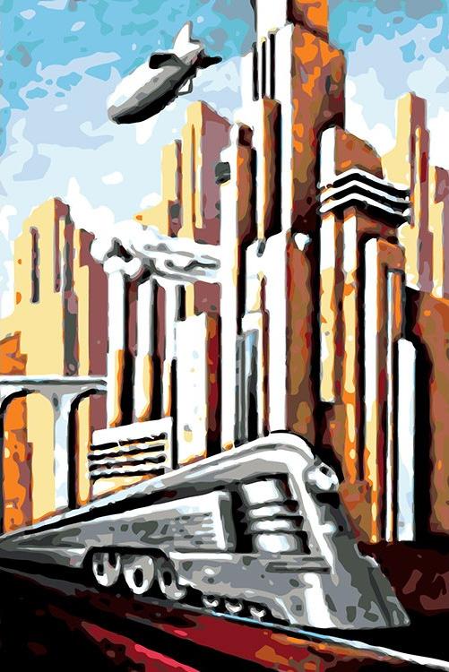 

Картина по номерам Живопись по Номерам Футуристический город, 40x60, Футуристический город