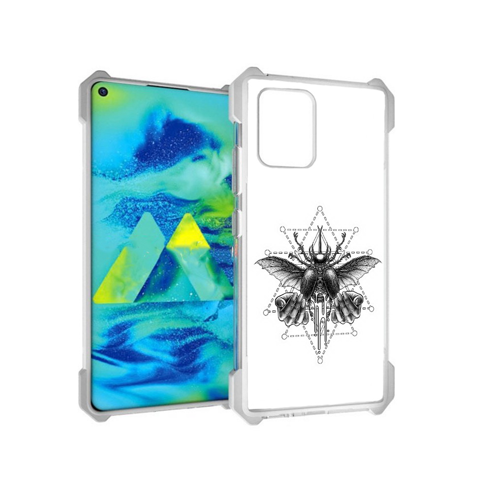 

Чехол MyPads Tocco для Samsung Galaxy S10 Lite скарабей (PT143840.502.601), Прозрачный, Tocco