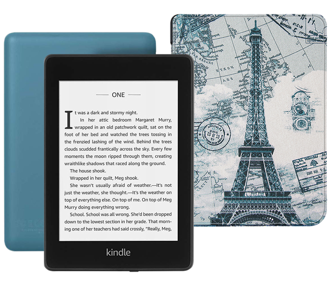 

Электронная книга Amazon Kindle PaperWhite 2018 8Gb SO Twilight Blue с обложкой Paris, Синий