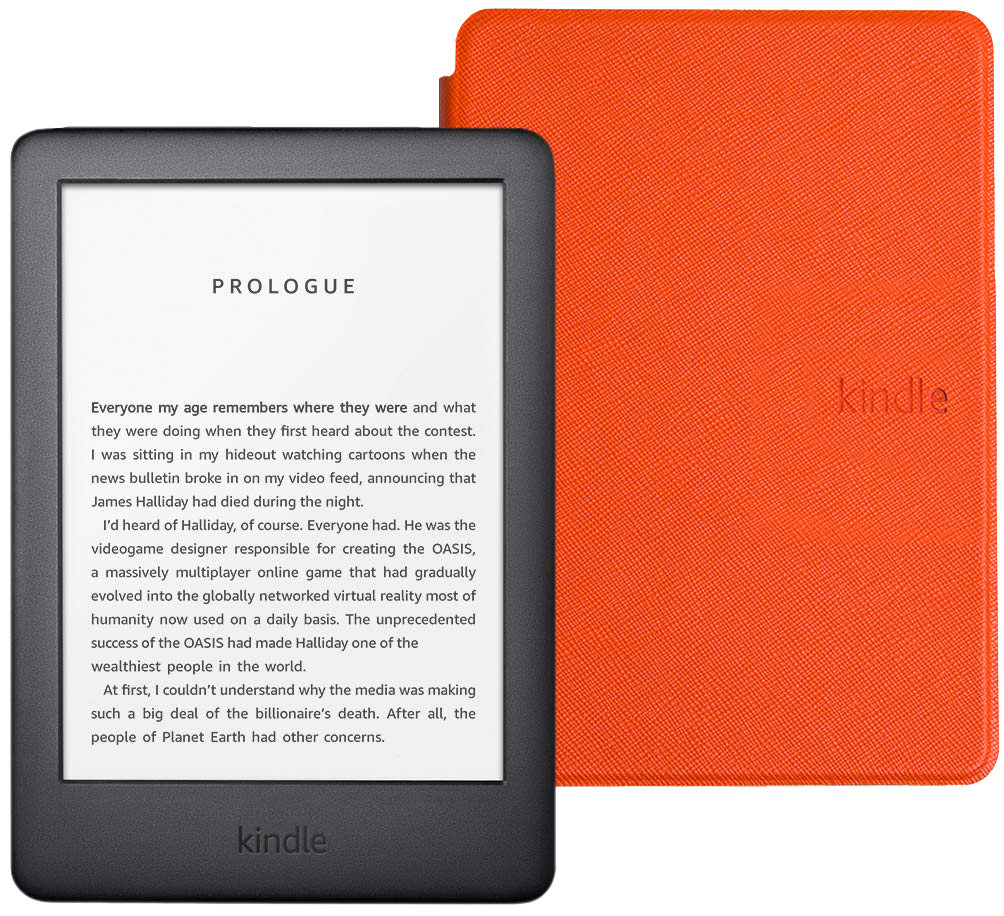 Электронная книга Amazon Kindle PaperWhite 2018 8Gb SO Twilight Blue с обложкой Orange