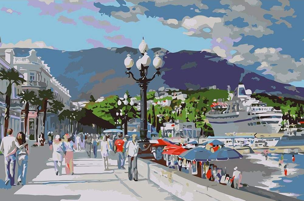 

Картина по номерам Живопись по Номерам Солнечная набережная, 40x60, Солнечная набережная