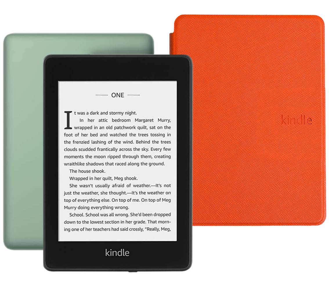 Электронная книга Amazon Kindle PaperWhite 2018 8Gb SO Sage с обложкой Orange