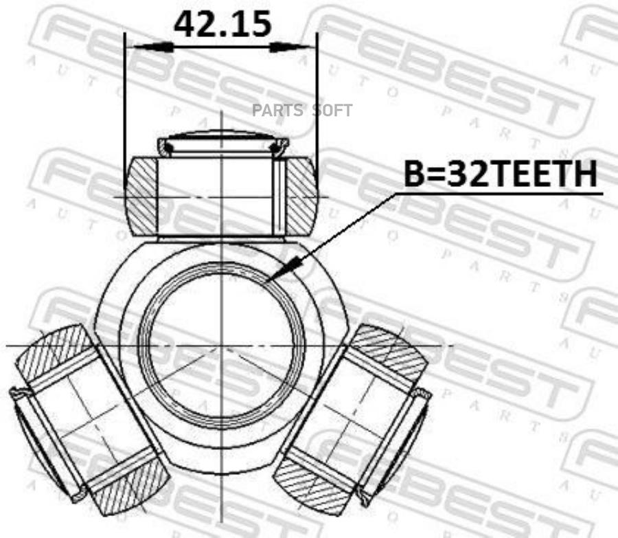 

Трипоид 32X42.15 Febest 0116-ASV50