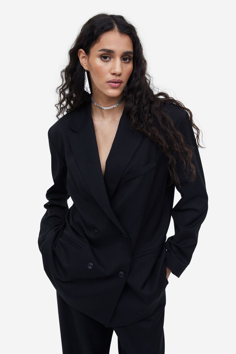 

Блейзер женский H&M 1154669001 черный XL (доставка из-за рубежа), 1154669001