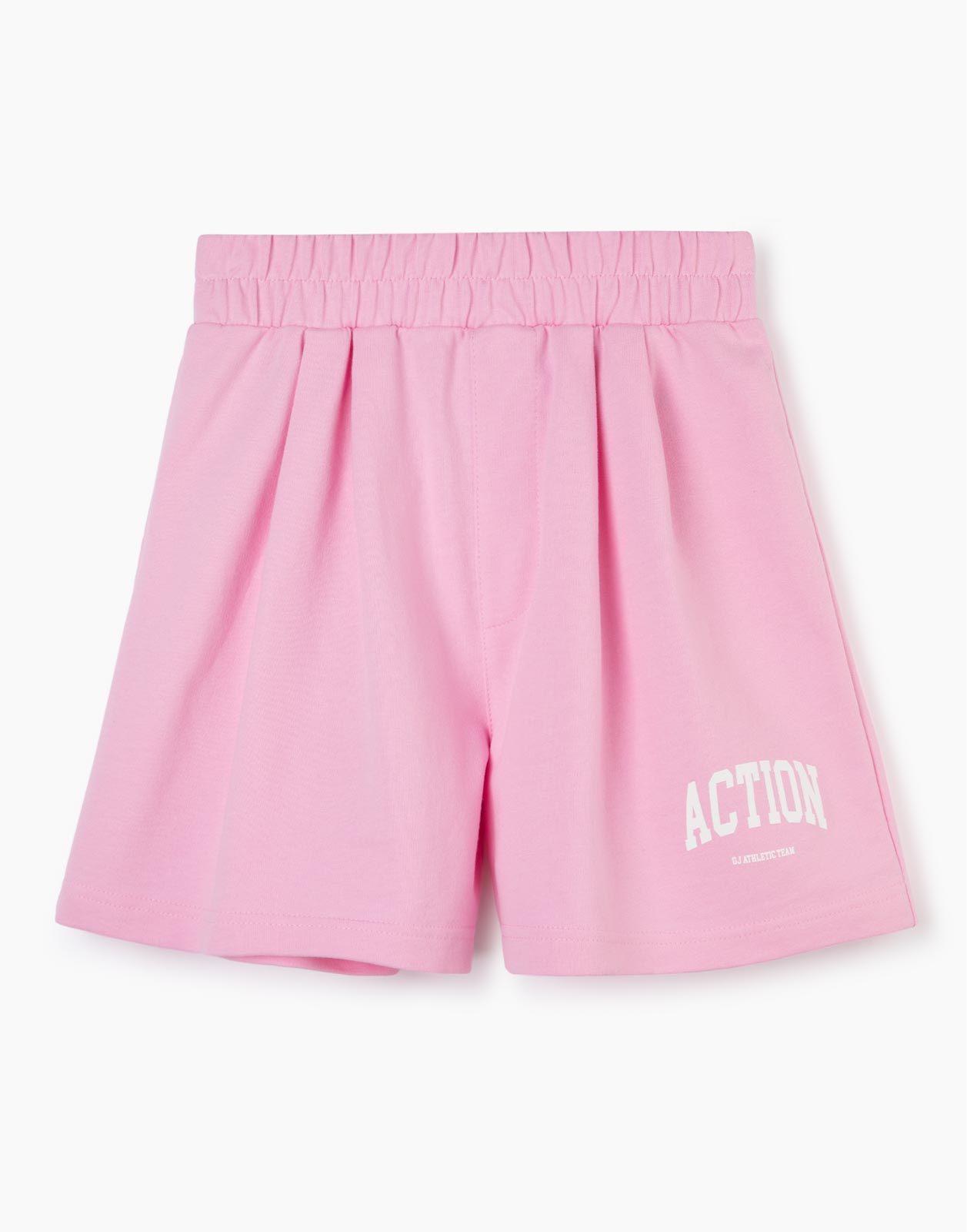 Розовые спортивные шорты с надписью Аction для девочки р.164