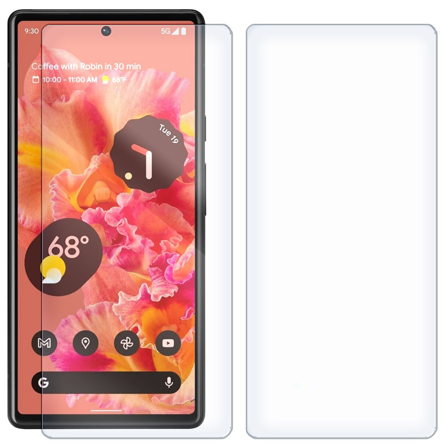 Комплект из 2-x защитных гибридных стекол для Google Pixel 6