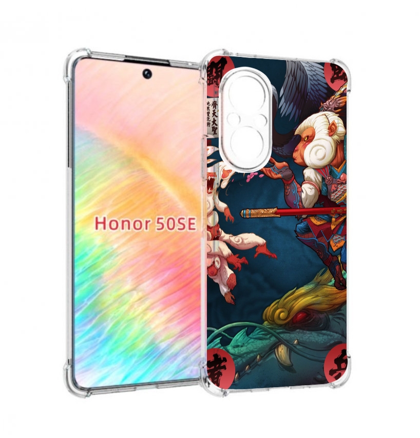 

Чехол бампер MyPads японская обезьяна для Honor 50 SE противоуда, Прозрачный, Tocco