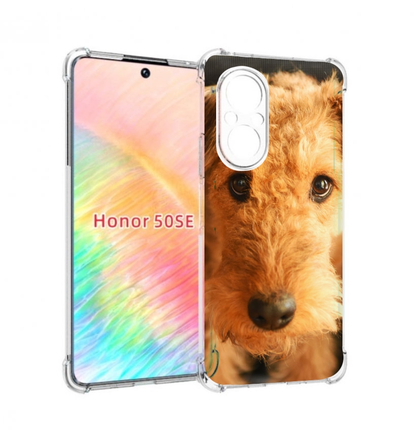 

Чехол бампер MyPads эрдельтерьер для Honor 50 SE противоударный, Прозрачный, Tocco