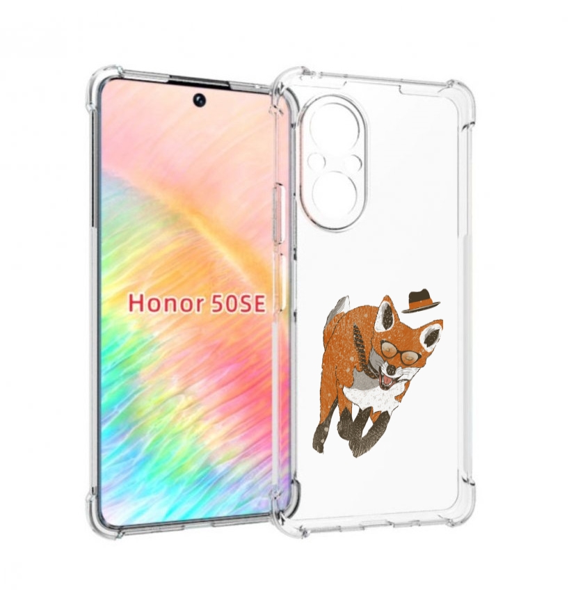 

Чехол бампер MyPads шустрый лис для Honor 50 SE противоударный, Прозрачный, Tocco