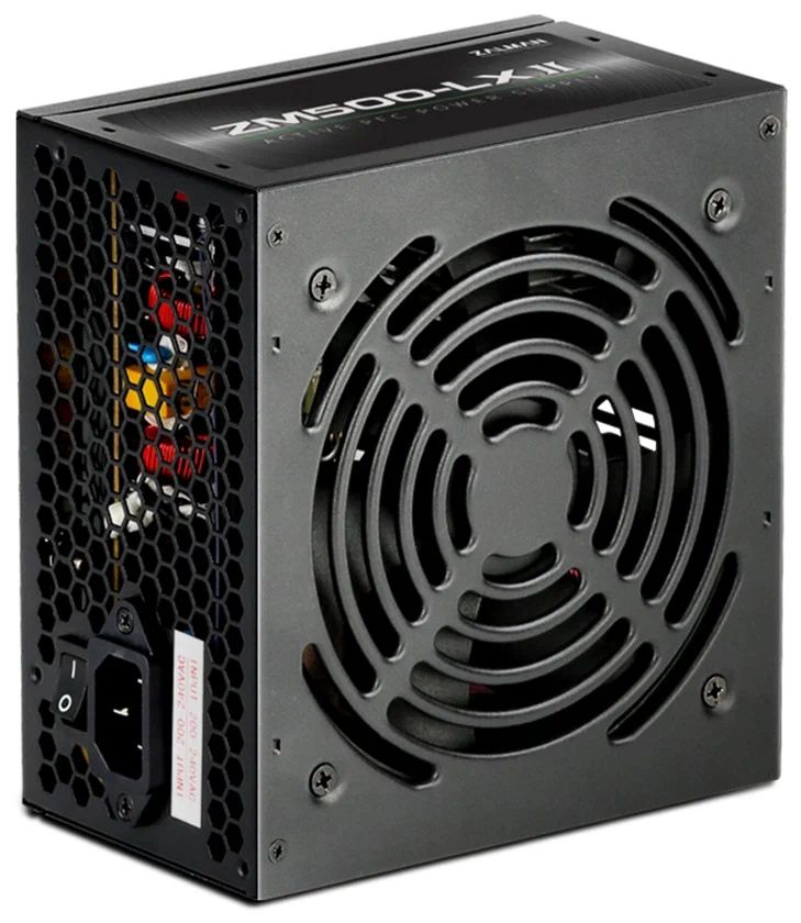 

Блок питания ZALMAN ZM500-LXII, Черный, ZM500-LXII