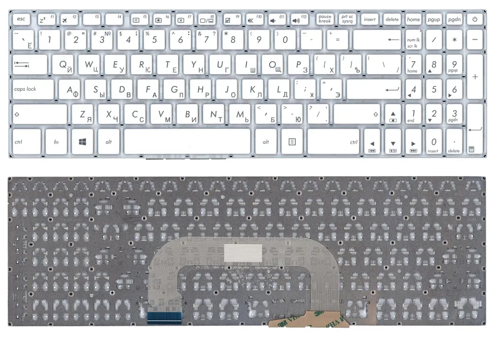 

Клавиатура для ноутбука Asus VivoBook 17 X705U белая