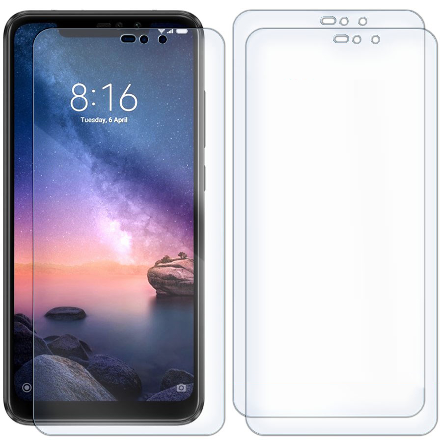 Комплект из 3-x защитных гибридных стекол для Xiaomi Redmi Note 6 Pro