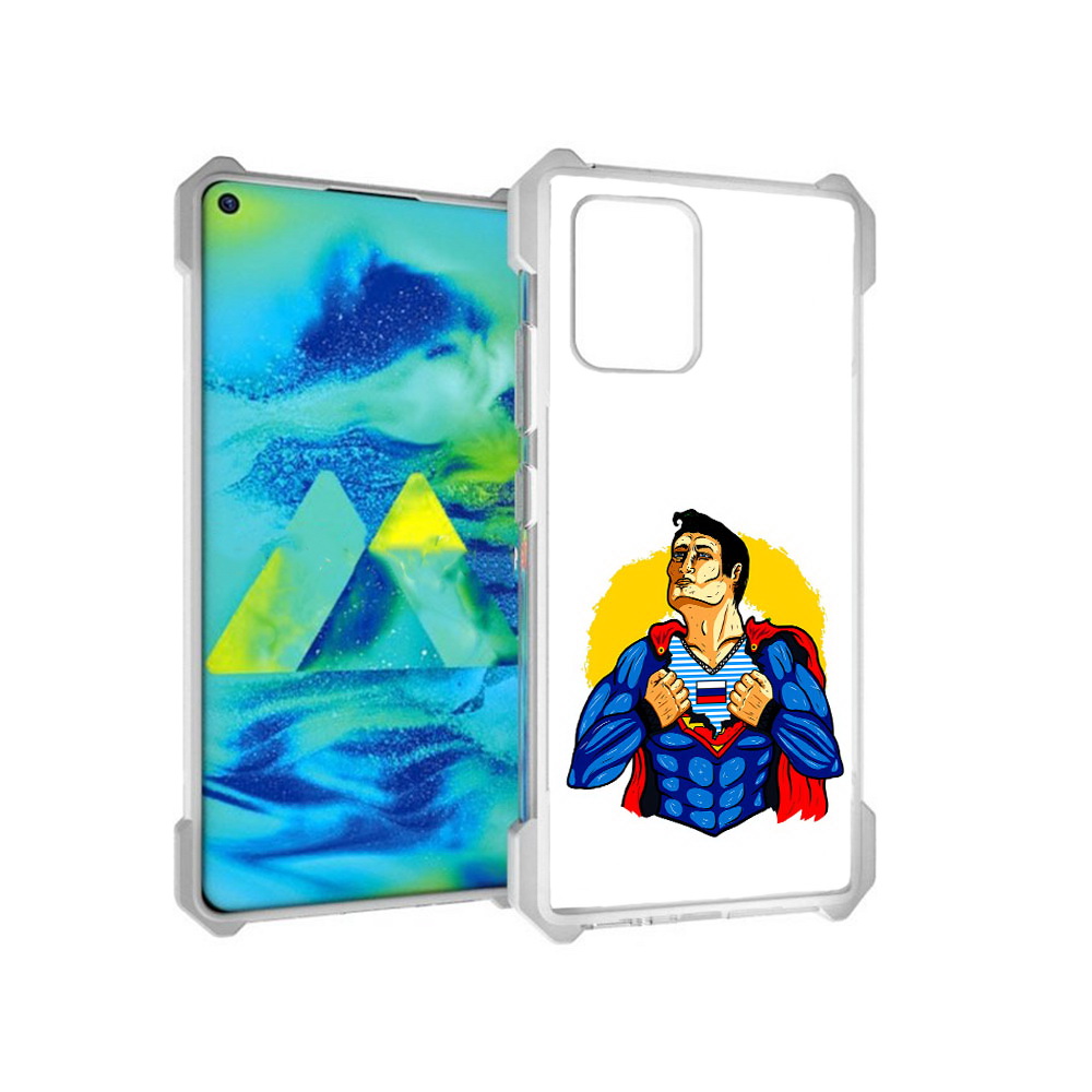 

Чехол MyPads Tocco для Samsung Galaxy S10 Lite русский супермен (PT143840.502.591), Прозрачный, Tocco